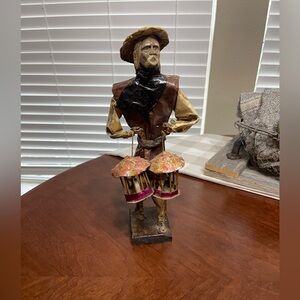 Vintage Xalisco Mexico Paper Mache Man w/ Birds in Cages